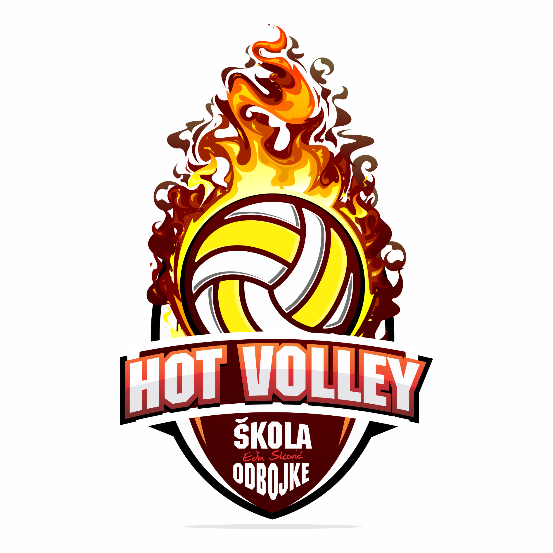Logo Škola Odbojke Hot Volley Edin Škorić Beograd